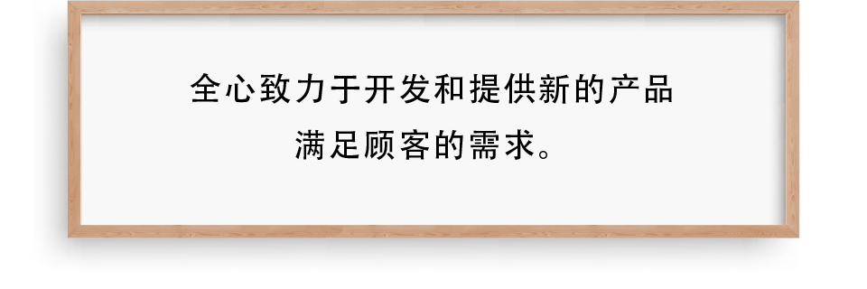 全心致力于开发和提供新的产品满足顾客的需求。